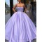 Ball Gown Satin Lace Long Prom Dress Formal Evening Dresses 601553