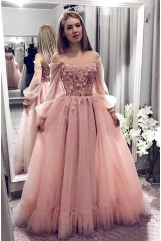 A-Line Tulle Long Prom Dress Formal Evening Dresses 601554 A-Line Tulle Long Prom Dress Formal Evening Dresses 601554