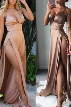 Sexy High Slits Long Prom Dress Formal Evening Dresses 601572