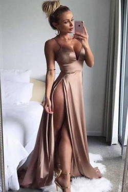 Sexy High Slits Long Prom Dress Formal Evening Dresses 601572