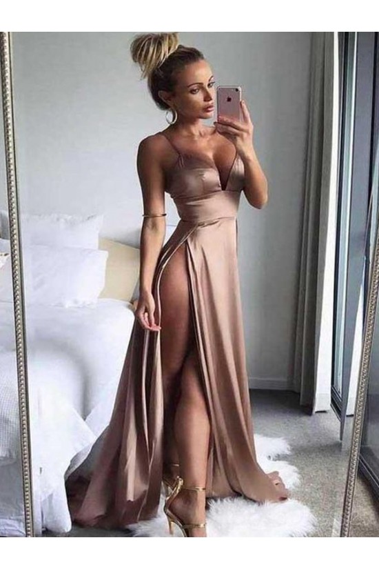 Sexy High Slits Long Prom Dress Formal Evening Dresses 601572