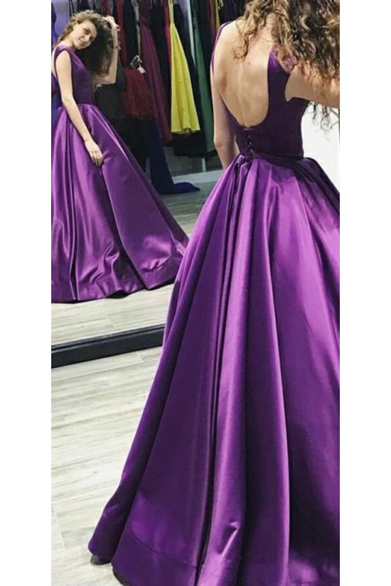 Elegant Satin Ball Gown Long Prom Dress Formal Evening Dresses 601573 Elegant Satin Ball Gown Long Prom Dress Formal Evening Dresses 601573
