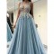 A-Line Lace Long Prom Dress Formal Evening Dresses 601575