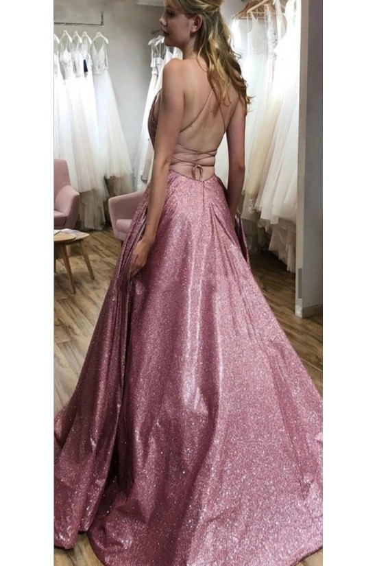 A-Line Sparkle Long Prom Dress Formal Evening Dresses 601585 A-Line Sparkle Long Prom Dress Formal Evening Dresses 601585