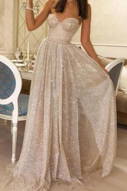 A-Line Sweetheart Long Prom Dress Formal Evening Dresses 601588