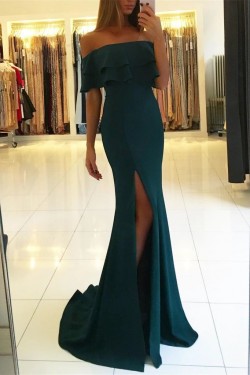 Mermaid Off-the-Shoulder Long Prom Dress Formal Evening Dresses 601592