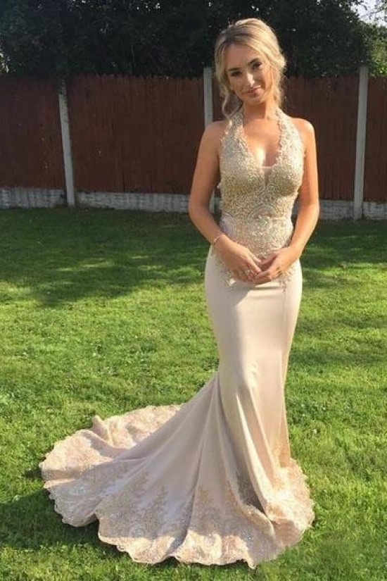 Mermaid Lace V-Neck Long Prom Dress Formal Evening Dresses 601593 Mermaid Lace V-Neck Long Prom Dress Formal Evening Dresses 601593
