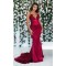 Mermaid Lace V-Neck Long Prom Dress Formal Evening Dresses 601604