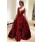 Sparkle V-Neck Long Prom Dress Formal Evening Dresses 601614