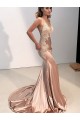 Mermaid Lace V-Neck Long Prom Dress Formal Evening Dresses 601615