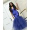 Mermaid V-Neck Sequins Tulle Long Prom Dress Formal Evening Dresses 601621