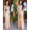 Long Sleeves Deep V-Neck Sequins Long Prom Dress Formal Evening Dresses 601622