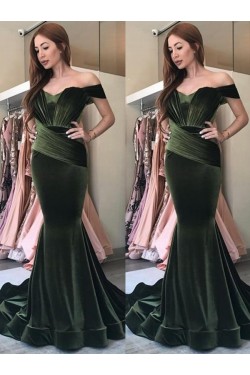 Mermaid Off-the-Shoulder Long Prom Dress Formal Evening Dresses 601625