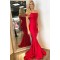 Mermaid Off-the-Shoulder Long Red Prom Dress Formal Evening Dresses 601629