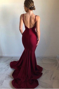 Mermaid V-Neck Long Prom Dress Formal Evening Dresses 601631