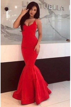 Mermaid V-Neck Long Prom Dress Formal Evening Dresses 601633