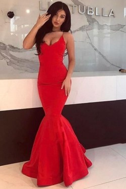 Mermaid V-Neck Long Prom Dress Formal Evening Dresses 601633