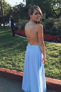 A-Line Lace Long Prom Dress Formal Evening Dresses 601649