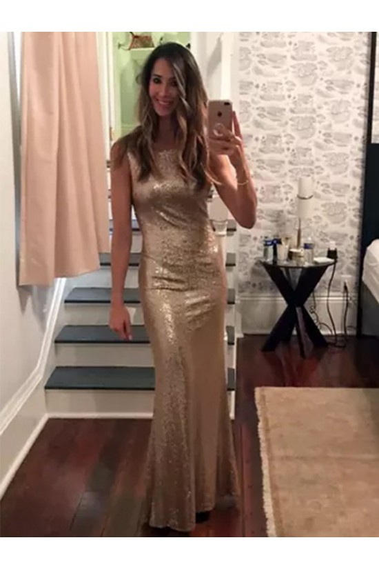 Mermaid Sequins Long Prom Dress Formal Evening Dresses 601651