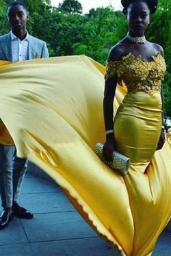 Mermaid Off-the-Shoulder Lace Long Prom Dress Formal Evening Dresses 601659