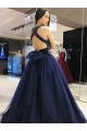 Ball Gown Beaded Long Navy Blue Prom Dress Formal Evening Dresses 601662 Ball Gown Beaded Long Navy Blue Prom Dress Formal Evening Dresses 601662