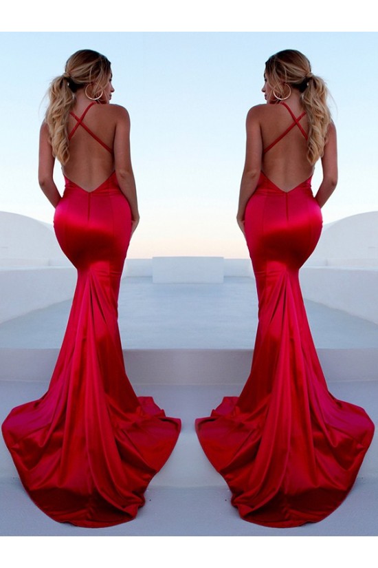 Mermaid V-Neck Long Red Prom Dress Formal Evening Dresses 601663 Mermaid V-Neck Long Red Prom Dress Formal Evening Dresses 601663