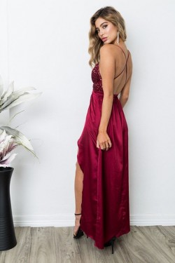 Simple V-Neck Long Prom Dress Formal Evening Dresses 601665