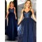 A-Line Sequins Tulle Long Prom Dress Formal Evening Dresses 601666