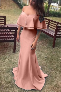 Mermaid Off-the-Shoulder Long Prom Dress Formal Evening Dresses 601670