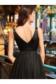 High Low Beaded V-Neck Black Prom Dress Formal Evening Dresses 601680 High Low Beaded V-Neck Black Prom Dress Formal Evening Dresses 601680