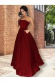 A-Line Strapless Satin Long Prom Dress Formal Evening Dresses 601684 A-Line Strapless Satin Long Prom Dress Formal Evening Dresses 601684