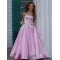 A-Line Strapless Satin Long Prom Dress Formal Evening Dresses 601684