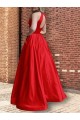 A-Line Beaded Satin Long Prom Dress Formal Evening Dresses 601686 A-Line Beaded Satin Long Prom Dress Formal Evening Dresses 601686