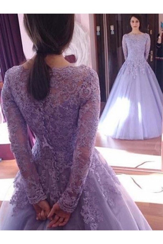 A-Line Long Sleeves Lace Long Prom Dress Formal Evening Dresses 601693 A-Line Long Sleeves Lace Long Prom Dress Formal Evening Dresses 601693