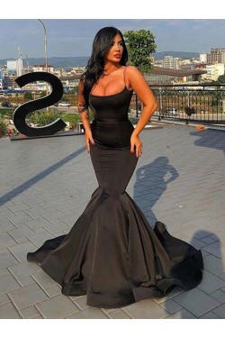 Mermaid Long Black Long Prom Dress Formal Evening Dresses 601696