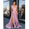 A-Line V-Neck Long Prom Dress Formal Evening Dresses 601697