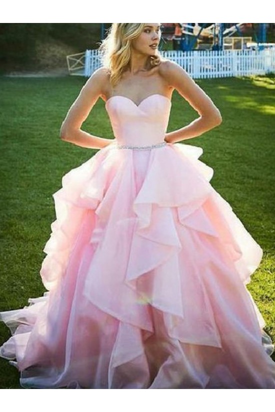 Ball Gown Sweetheart Long Pink Prom Dress Formal Evening Dresses 601702 Ball Gown Sweetheart Long Pink Prom Dress Formal Evening Dresses 601702