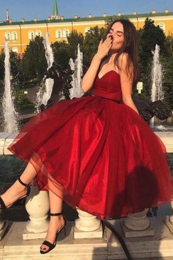 A-Line Sweetheart Red Prom Dress Formal Evening Dresses 601705