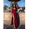 A-Line Long Sleeves V-Neck Long Prom Dress Formal Evening Dresses 601711