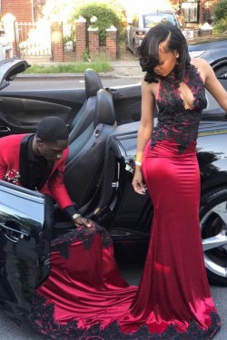 Mermaid Lace Long Prom Dress Formal Evening Dresses 601713