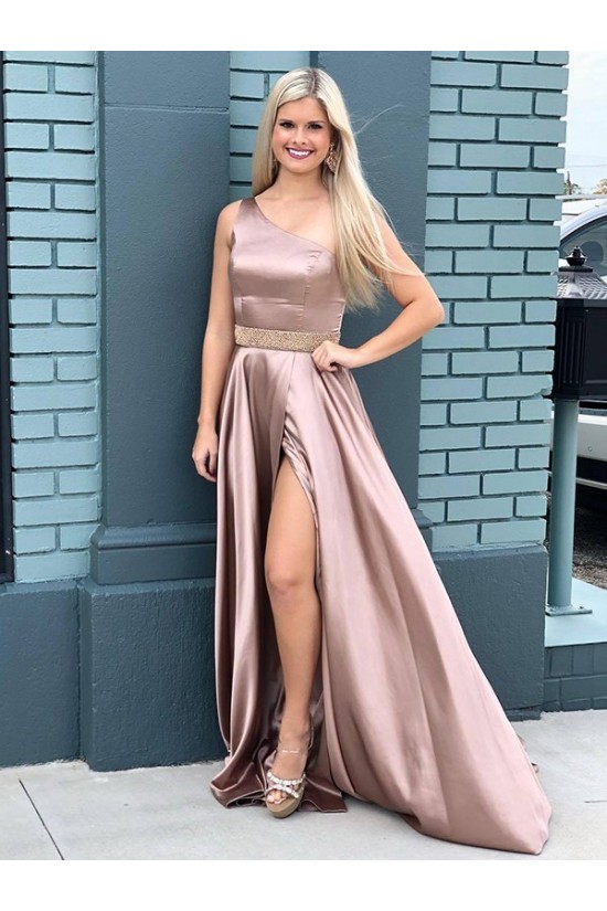 A-Line One-Shoulder Long Prom Dress Formal Evening Dresses 601715 A-Line One-Shoulder Long Prom Dress Formal Evening Dresses 601715
