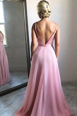 A-Line V-Neck Long Prom Dress Formal Evening Dresses 601727