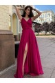 A-Line V-Neck Long Prom Dress Formal Evening Dresses 601728