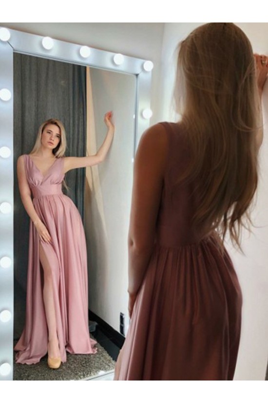 A-Line V-Neck Long Prom Dress Formal Evening Dresses 601729 A-Line V-Neck Long Prom Dress Formal Evening Dresses 601729