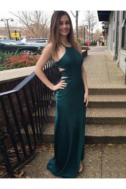 Simple Sheath Long Prom Dress Formal Evening Dresses 601731