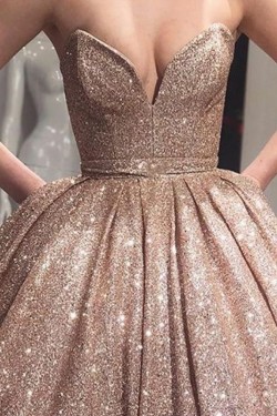Ball Gown Sweetheart Sequins Long Prom Dress Formal Evening Dresses 601734