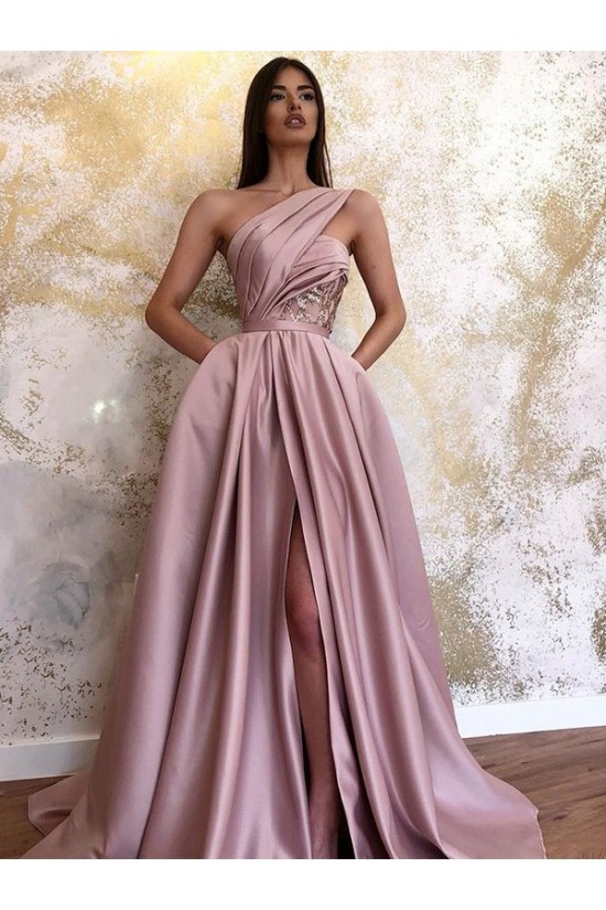 A-Line One-Shoulder Long Prom Dress Formal Evening Dresses 601737 A-Line One-Shoulder Long Prom Dress Formal Evening Dresses 601737