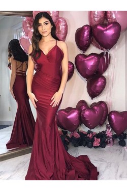 Mermaid V-Neck Long Prom Dress Formal Evening Dresses 601739