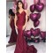 Mermaid V-Neck Long Prom Dress Formal Evening Dresses 601739