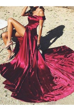 Elegant Off-the-Shoulder Long Prom Dress Formal Evening Dresses 601742